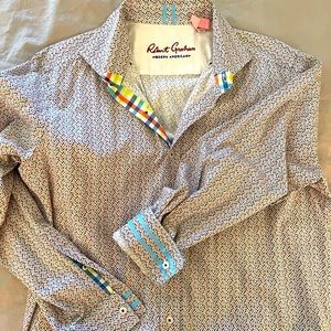 Robert Graham long sleeve button up multicolored shirt